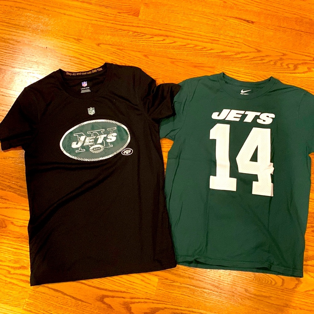 JETS t shirts size large youth